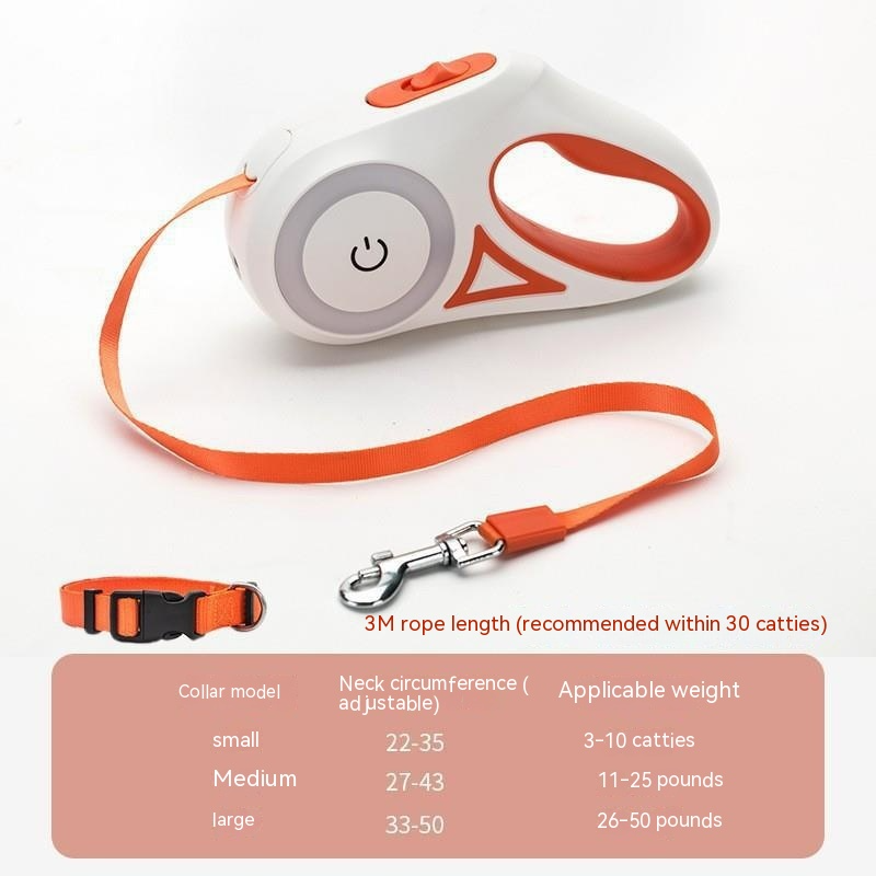 Laisse Rétractable pour Chien avec Lumière LED