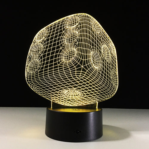 Lampe LED 3D Cristal – Télécommande & Contrôle Tactile