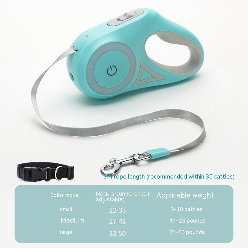 Laisse Rétractable pour Chien avec Lumière LED
